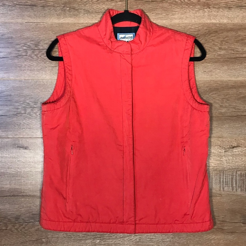 Pendleton Vest Winter Utility Zip Front Tomato Re… - image 2